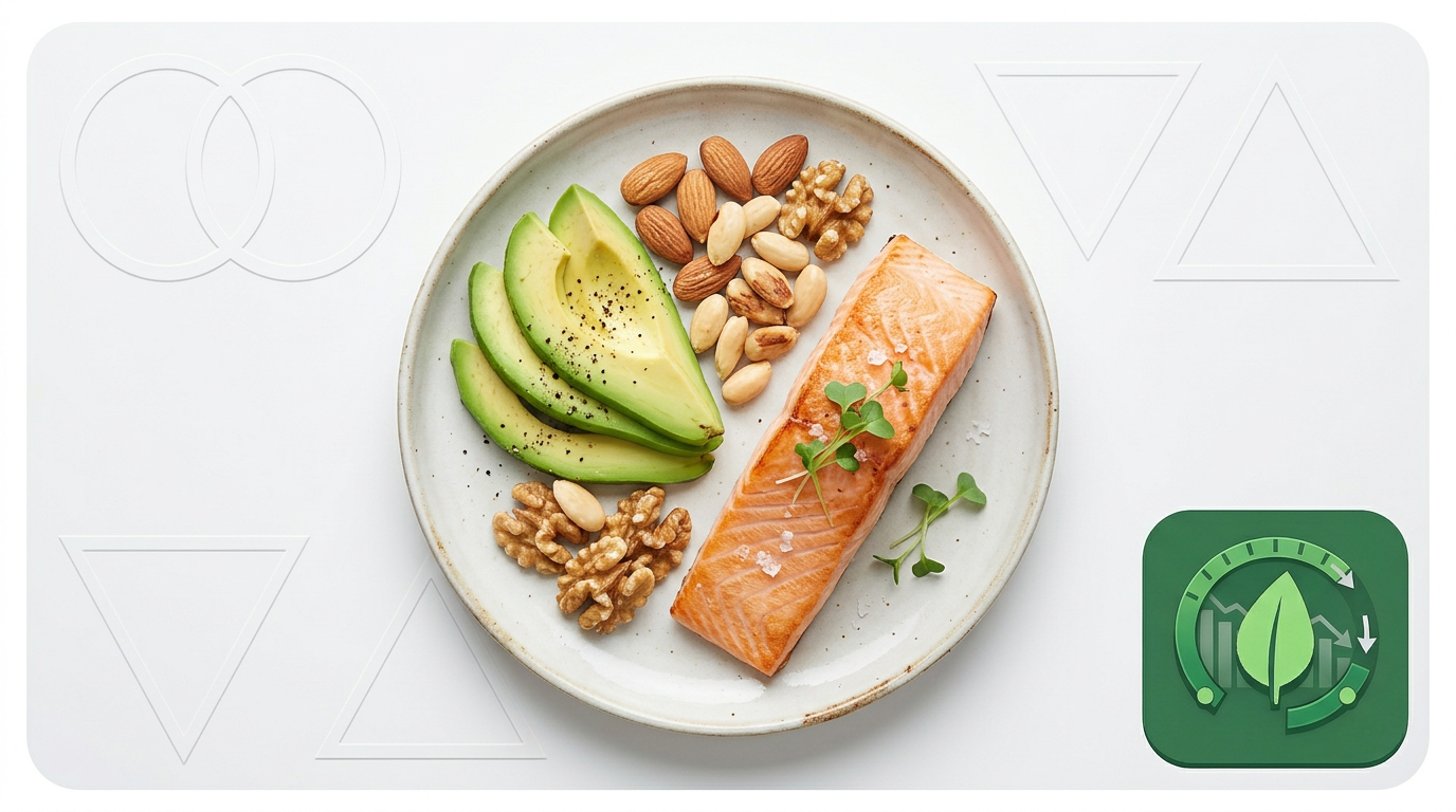 Colorful infographic illustrating keto macro ratios: high fat, low carbs, and moderate protein.